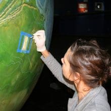 Pan Am Globe, During Paint Investigation