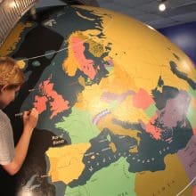 Pan Am Globe, During Painting