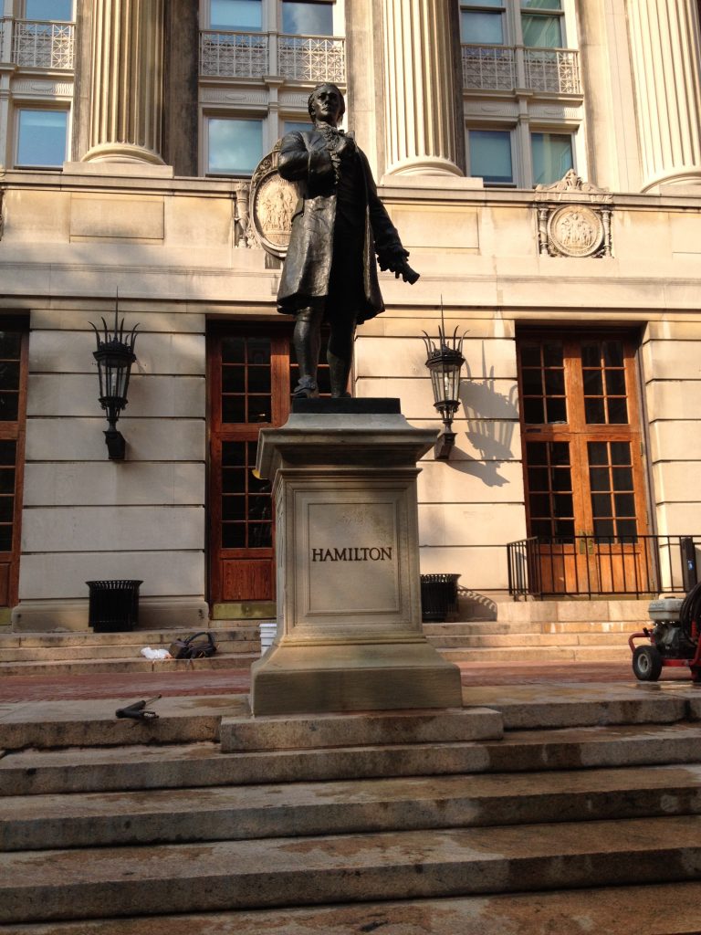 Alexander Hamilton Sculpture at Columbia University