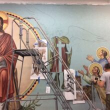 St. Pius X Parish, Mural in Process
