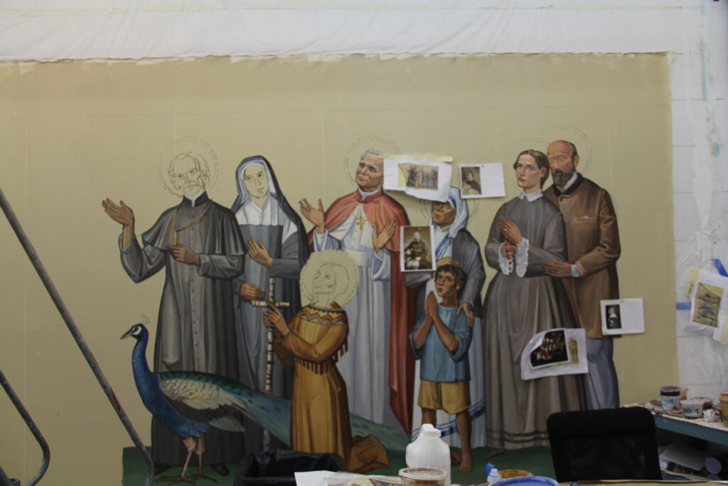 St. Pius X Parish, Mural in Process
