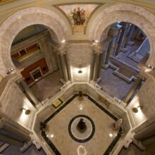 Looking down in the rotunda of the Kentucky state capitol
