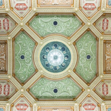 ornamental ceiling detail after restoration