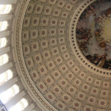 US Capitol interior dome decorative painting and mural work
