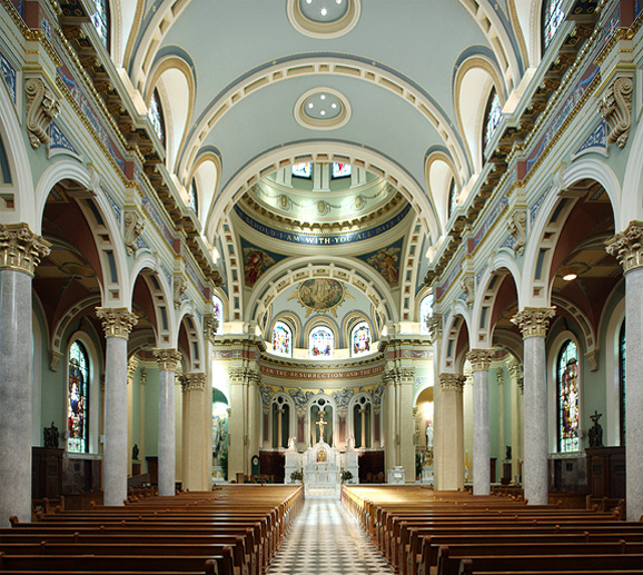 St. Patrick Cathedral after historic restoration and plaster conservation