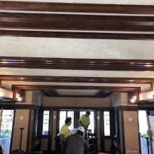 plaster restoration at Frank Lloyd Wright building