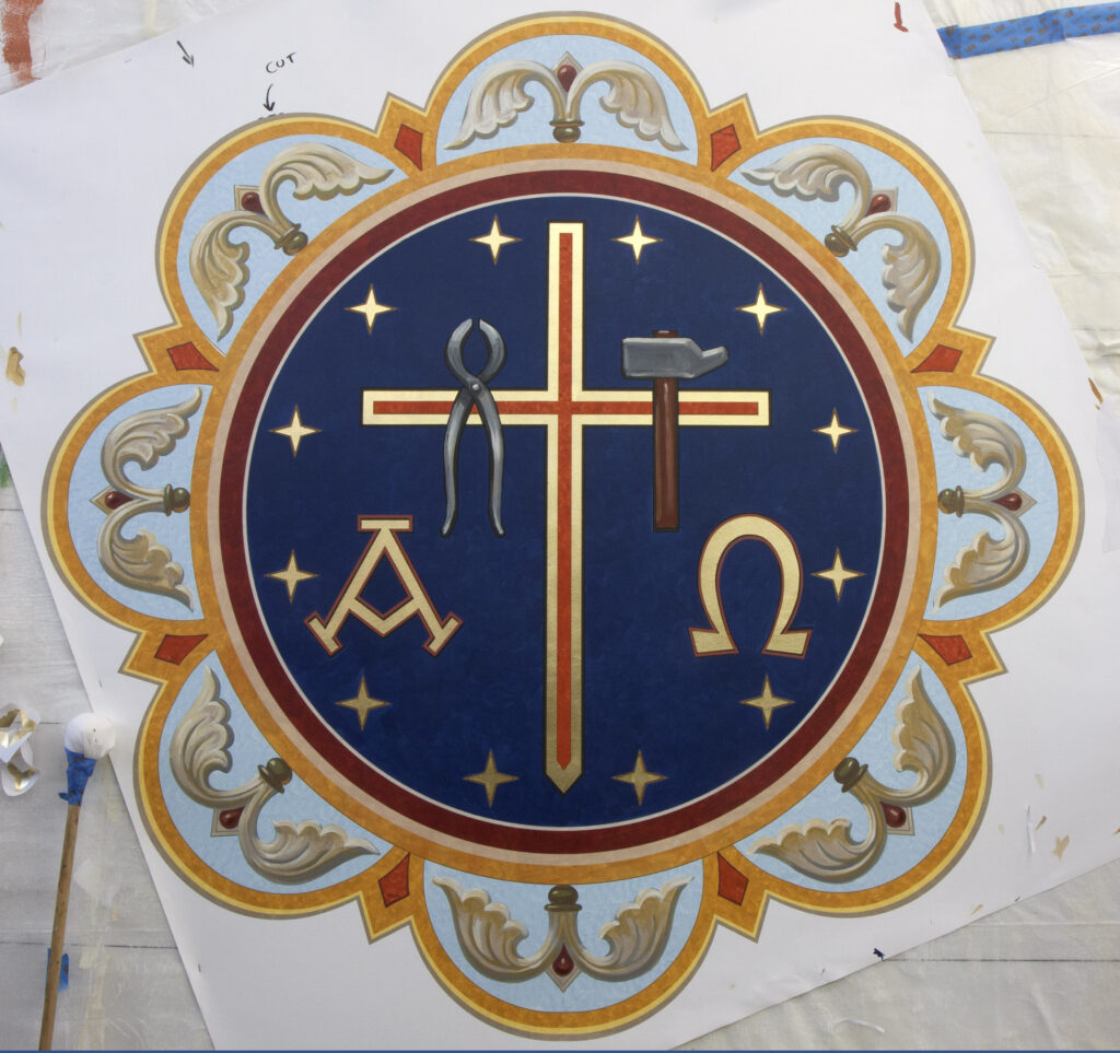 Notre Dame De La Salette, Completed Roundel Mural