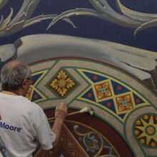 Notre Dame De La Salette, Sanctuary Mural In Progress