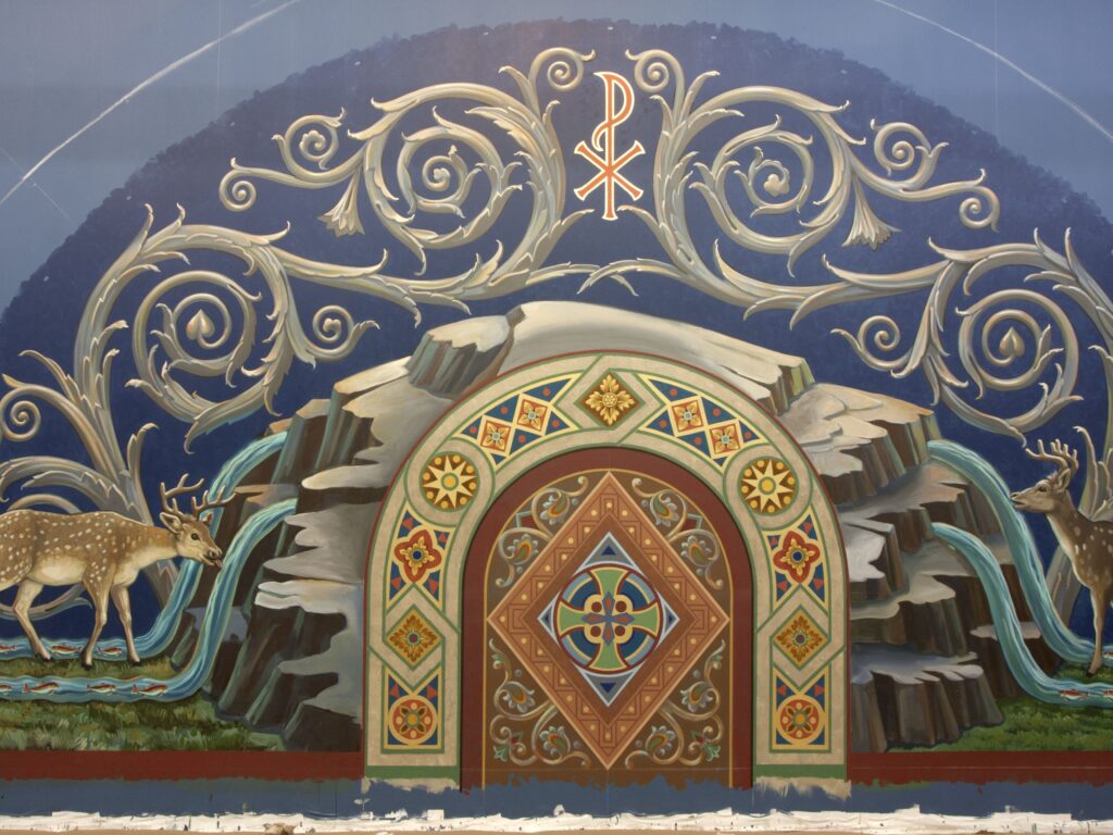 Notre Dame De La Salette, Completed Sanctuary Mural