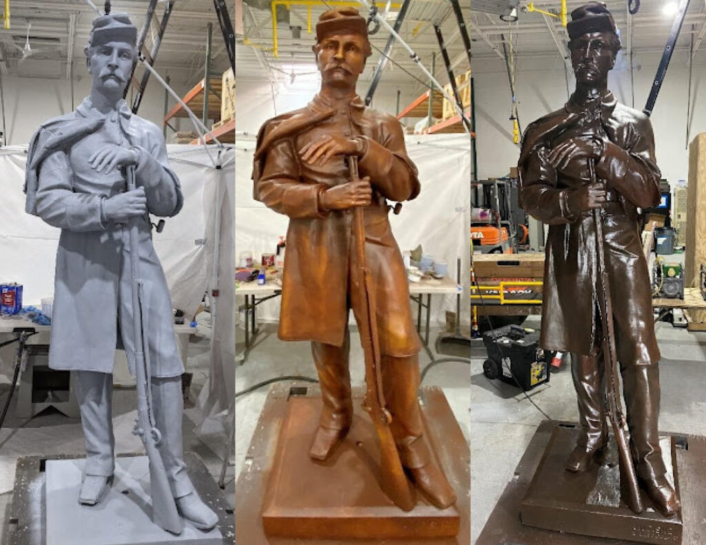 Left to right: -First coat, application of etching primer -Second coat application of raw sienna and burnt umber light -Final finish of 1 Satin and Hardener