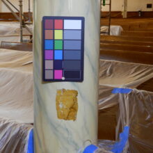 SLC Assembly Hall, Paint Reveal, First Floor ColumnSLC Assembly Hall, Paint Reveal, First Floor Column
