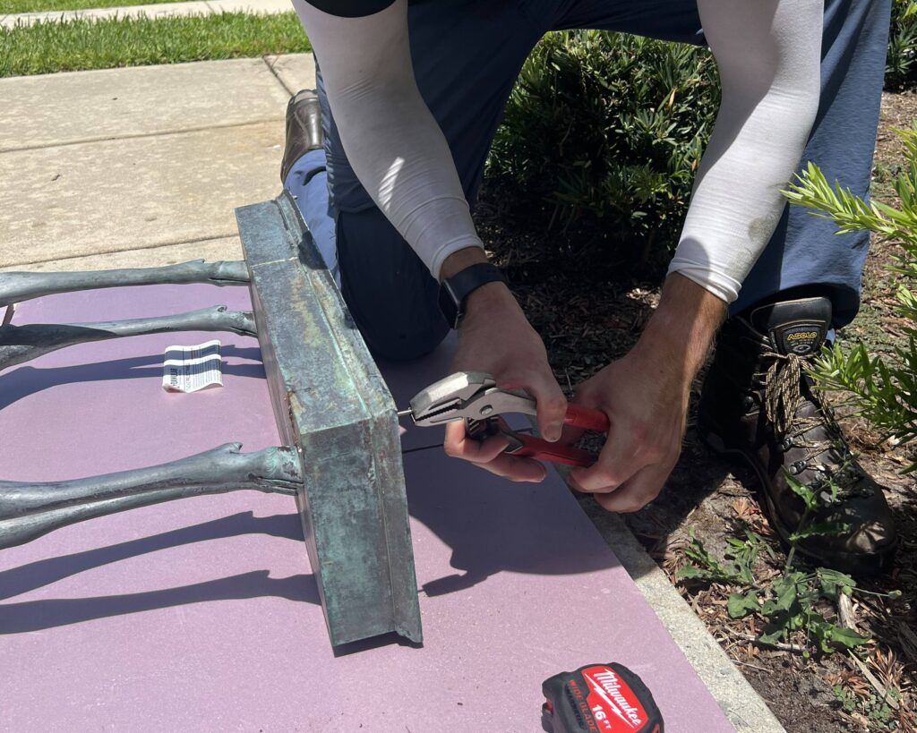 Ringling MOA, Deer Statue (1 of 2), During Pin Reset Treatment