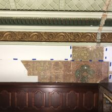 IL State Capitol, Room 104, Frieze Paint Reveal and Tracing