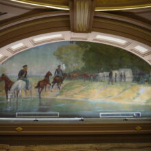Jasper County Courthouse, East Mural, Before Treatment