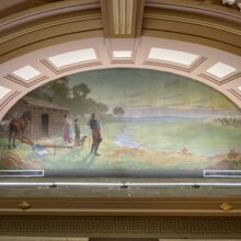 Jasper County Courthouse, North Mural, Before Treatment
