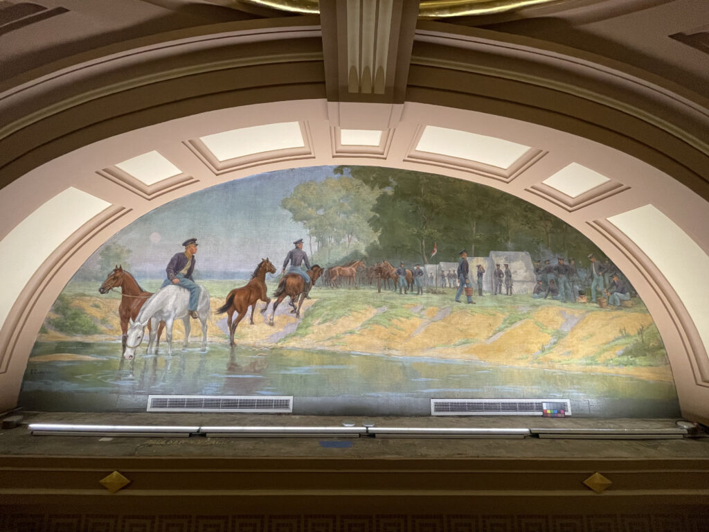 Jasper County Courthouse, East Mural, After Treatment