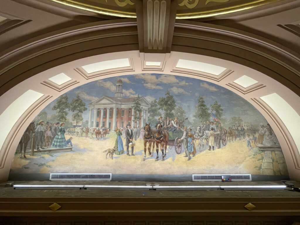 Jasper County Courthouse, West Mural, After Treatment
