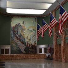 Onondaga WWI Mural, Overall, After Treatment