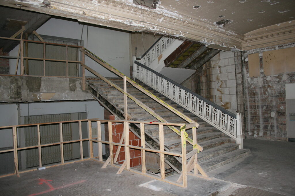UNT, First Floor Stairs, Before Treatment
