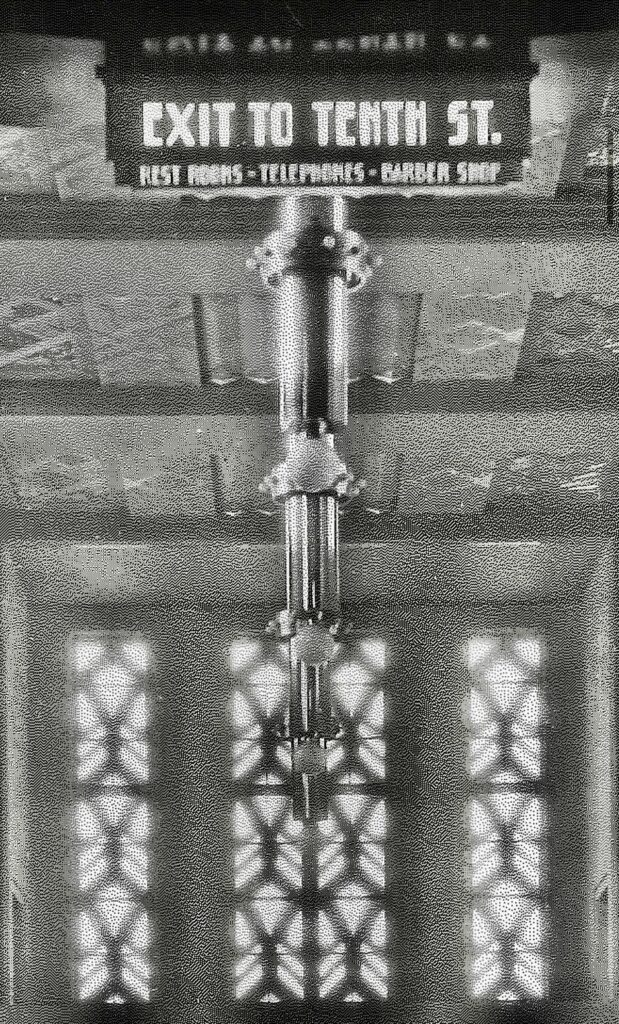 Historic photo of the Great Hall ceiling at the Durham Museum