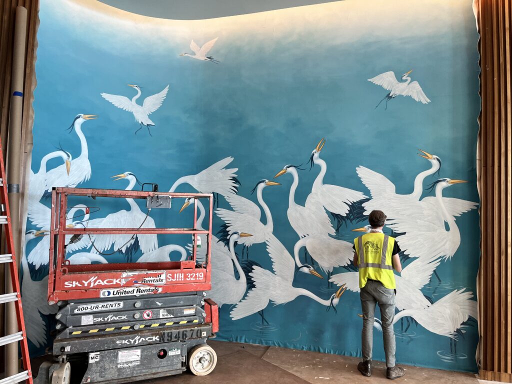 Evermore Orlando Resort Mural, During Installation