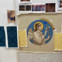 Conception Abbey, Annunciation Rondel and Color Scheme During Fabrication