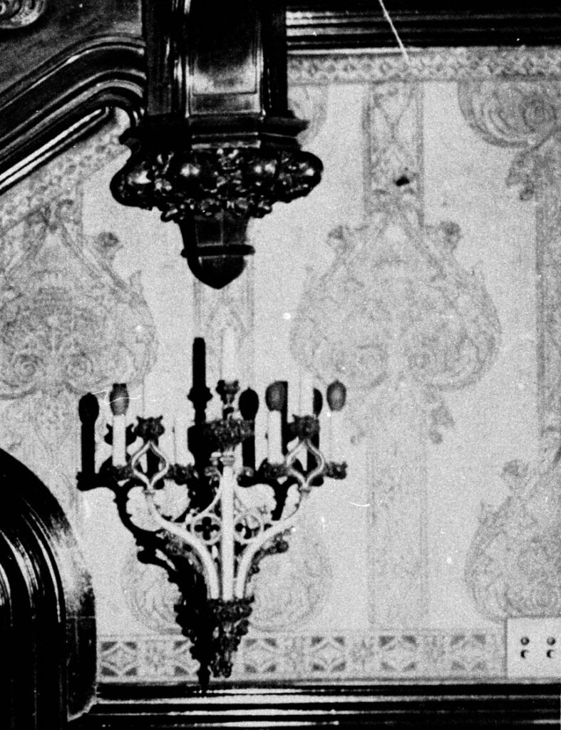 Joslyn Castle, Hall/Stair, Historic Photograph of Wall Finishes