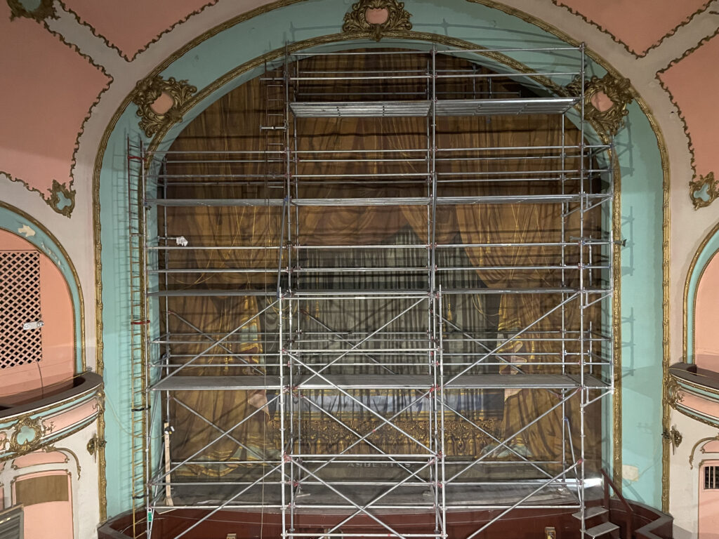 Fox West Theatre, Trinidad, Front of Curtain After Treatment