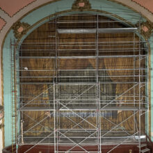 Fox West Theatre, Trinidad, Front of Curtain After Treatment