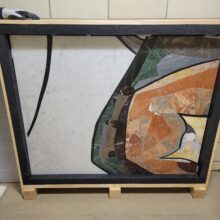 PS 722 Marble Artwork, During Removal and Crating