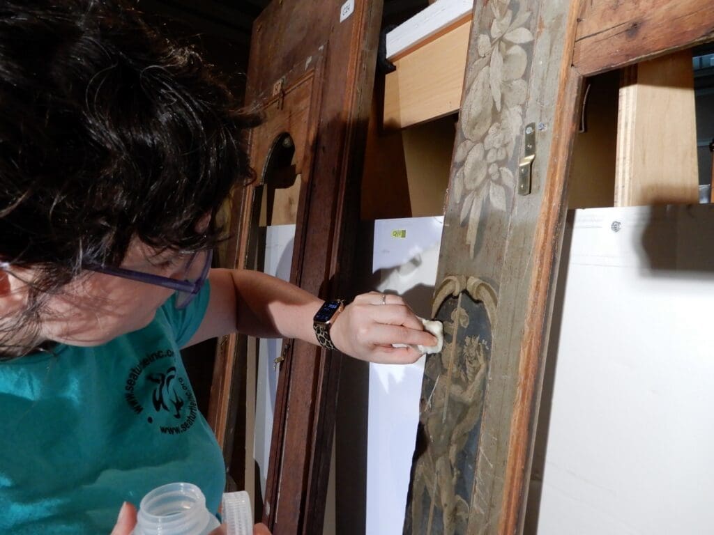 Toledo Museum of Art, Cabinet Doré from the Château de Chenailles, During Testing