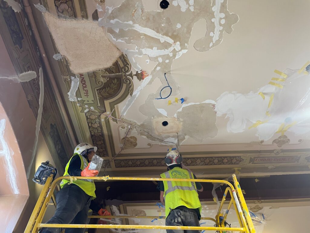 Philodemic Room, During Plaster Repairs