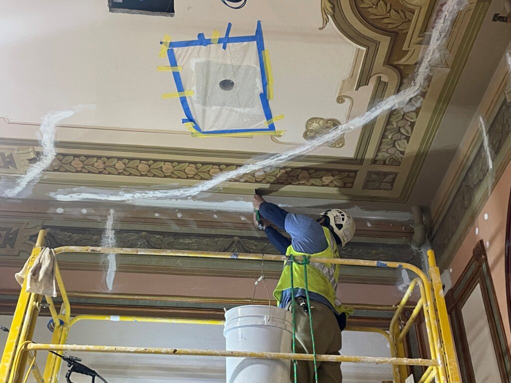 Philodemic Room, During Plaster Repairs