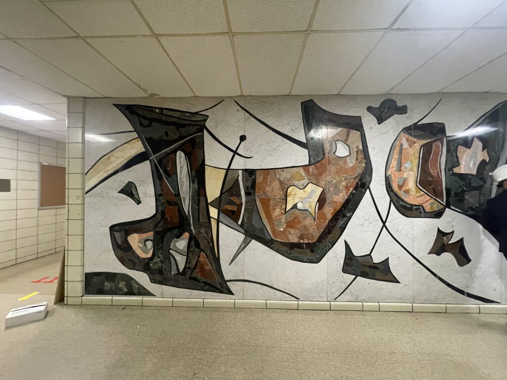 PS 722 Marble Artwork, Before Removal
