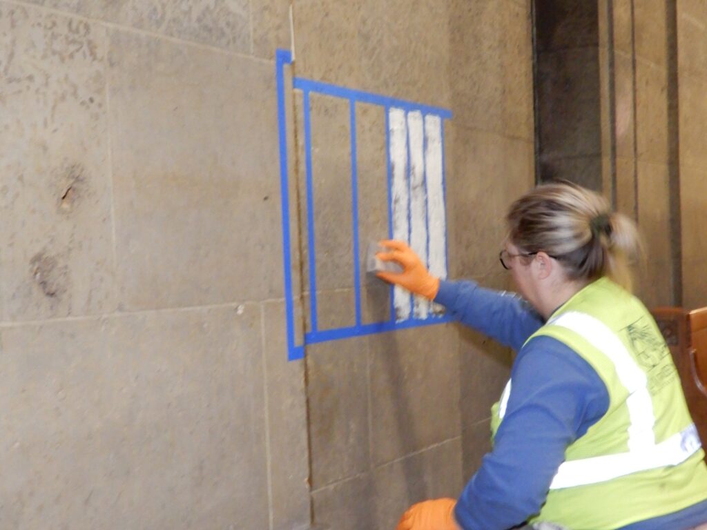 Basilica of St. Mary, Stone Cleaning Tests