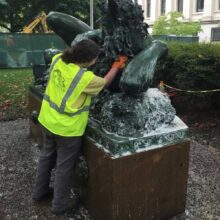 The Great God Pan, Cleaning bronze with detergent