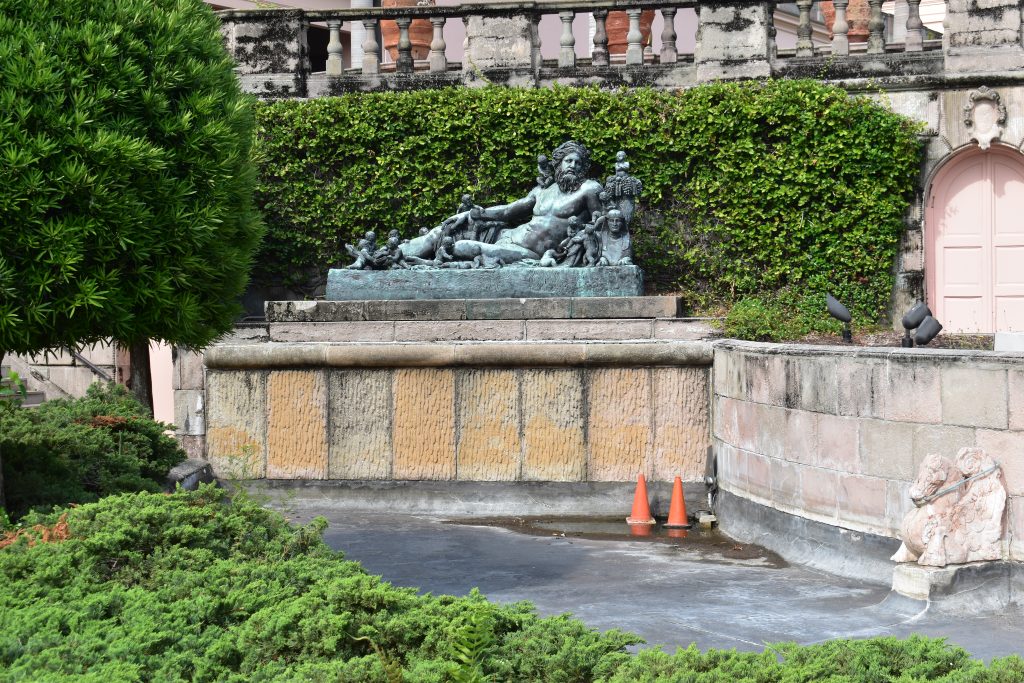 Ringling Museum, West Courtyard Fountain, Bronze Statue Before Treatment