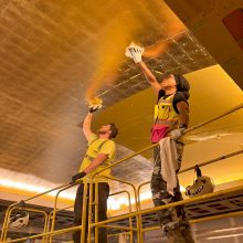 Milken Center, Theatre Ceiling, During Treatment