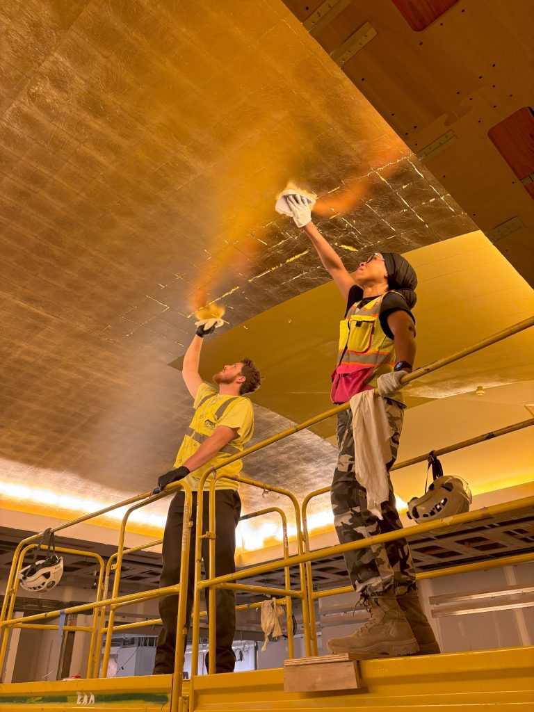 Milken Center, Theatre Ceiling, During Treatment