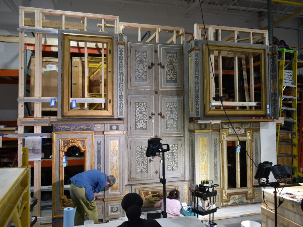 Toledo Museum of Art, Cabinet Doré from the Château de Chenailles, During Treatment
