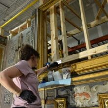 Toledo Museum of Art, Cabinet Doré from the Château de Chenailles, During Treatment