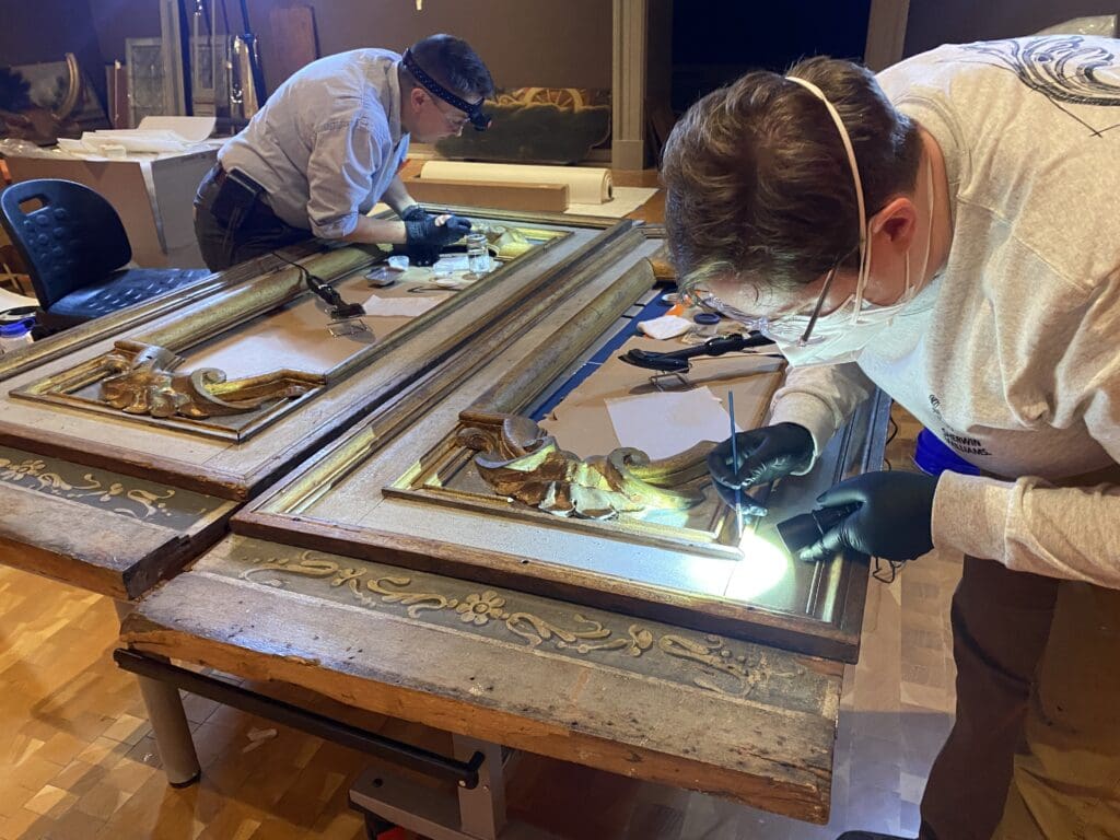 Toledo Museum of Art, Cabinet Doré from the Château de Chenailles, During Treatment