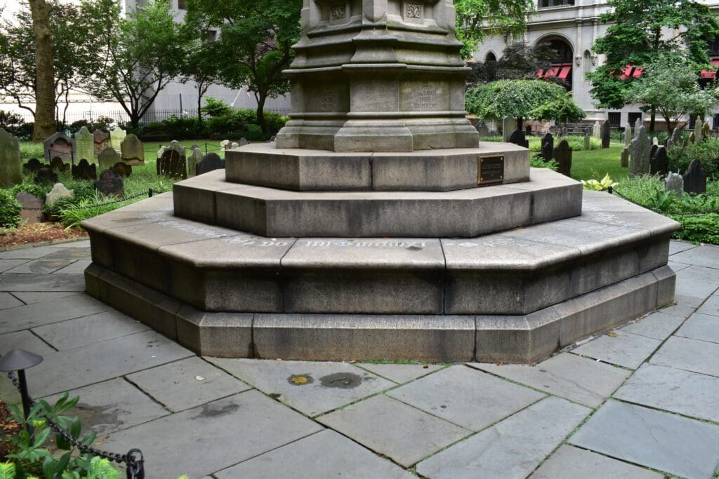 Astor Cross, Trinity Church, before treatment