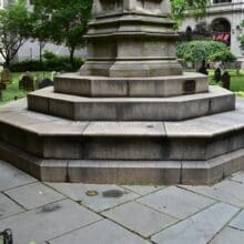 Astor Cross, Trinity Church, before treatment