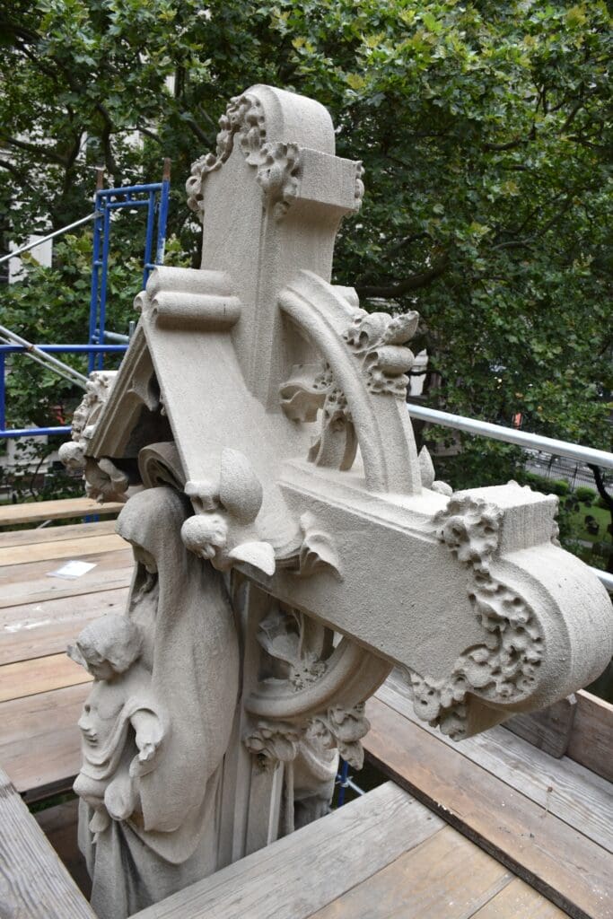 Astor Cross, Trinity Church, after treatment
